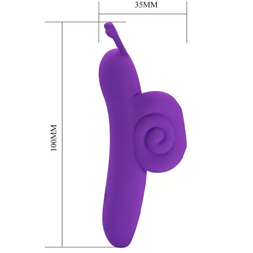 Pretty Love Snail Powerful Purple ujjvibrátor - lila