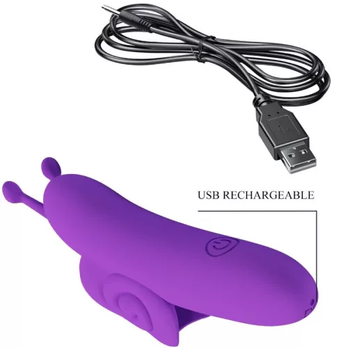 Pretty Love Snail Powerful Purple ujjvibrátor - lila