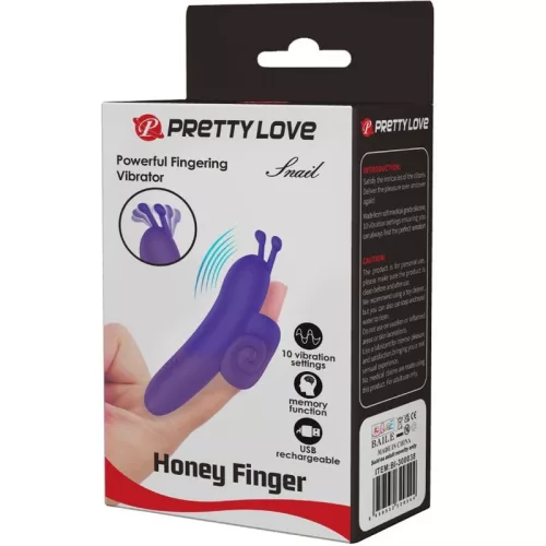 Pretty Love Snail Powerful Purple ujjvibrátor - lila