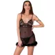 LIVCO CORSETTI FASHION – érzéki babydoll fekete tanga combo