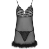 LIVCO CORSETTI FASHION – érzéki babydoll fekete tanga combo