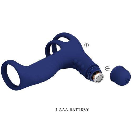 PRETTY LOVE - kék vibráló gyűrű hosszabbítóval