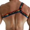 MACHO - stílusos rombuszmintás hám S/M méretben