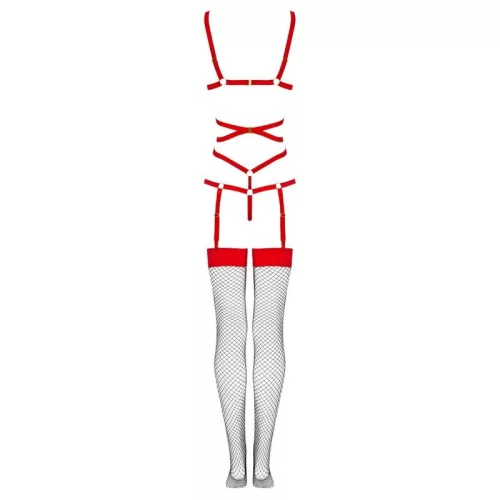 LIVCO CORSETTI FASHION - Thiara LC 20213 – érzéki piros body harisnyával