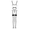 LIVCO CORSETTI FASHION – női body és harisnya szett, fekete S/M