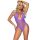 LEG AVENUE – érzéki bodysuit nyitott dekoltázzsal, lila