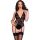 CHILIROSE - fekete, nyitott lábú bodysuit szett