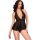 CHILIROSE - fekete babydoll és tanga, XL méretben