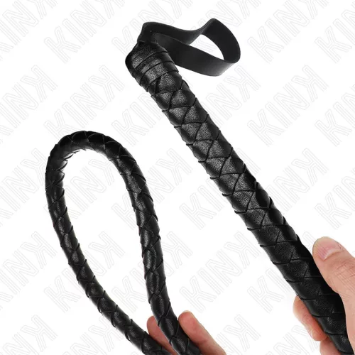 KINK – hosszú fekete kígyóbőr ostor 210 cm