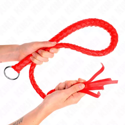KINK - 65 cm hosszú kígyóostor piros markolattal