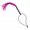 KINK – mini szilikon korbács 6 lila gyönggyel, 26 cm
