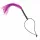 KINK – mini szilikon korbács 6 lila gyönggyel, 26 cm