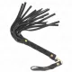 KINK – fekete bársony mini ostor, 30 cm