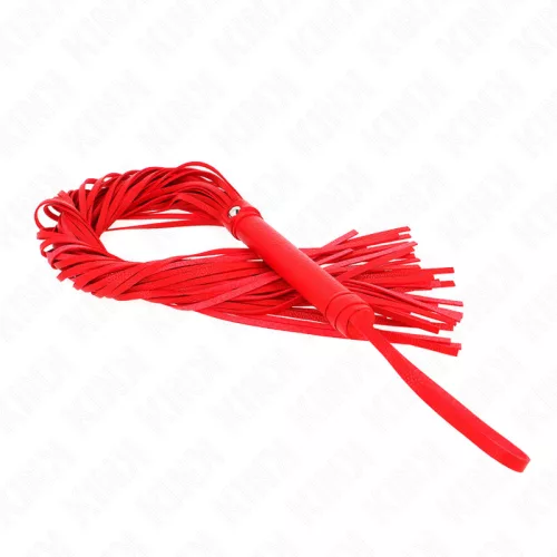 KINK – piros puha PVC korbács, 70 cm