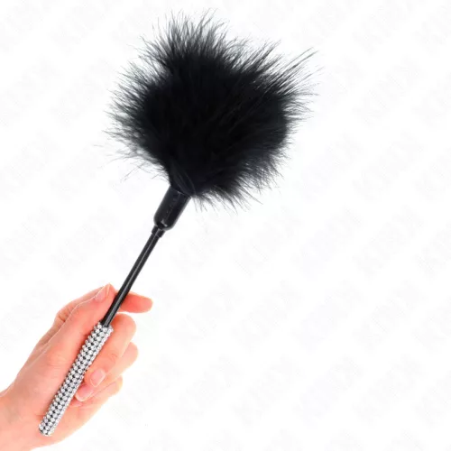 KINK – strasszos fogantyús, 27 cm-es csiklandozó tollak