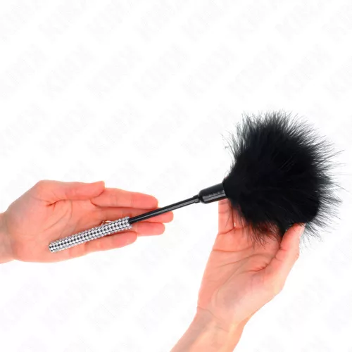 KINK – strasszos fogantyús, 27 cm-es csiklandozó tollak