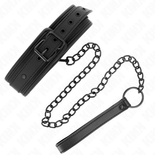 KINK – állítható neopréna bondage nyakörv övvel