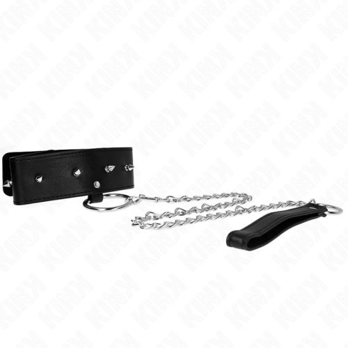 KINK - állítható nyaklánc ezüst tűkkel és póráz 36-43 cm