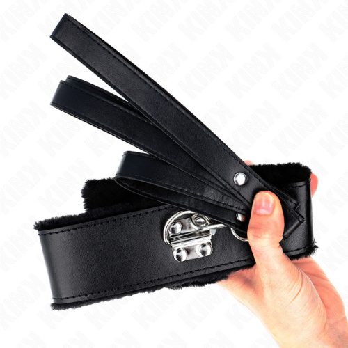 KINK - állítható nyaklánc pórázzal és ezüst szegecsekkel