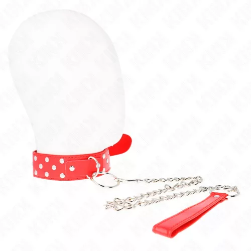 KINK - állítható nyaklánc övvel, 36-50 cm, piros