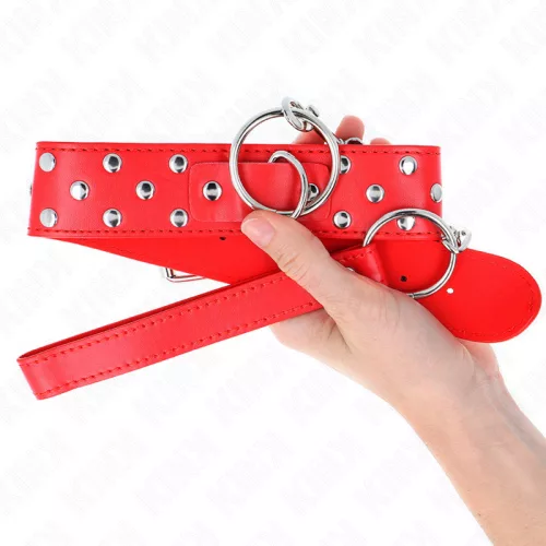 KINK - állítható nyaklánc övvel, 36-50 cm, piros