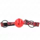 KINK - állítható 4,5 cm gumi golyó gag, 42-60 cm