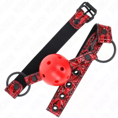 KINK - állítható 4,5 cm gumi golyó gag, 42-60 cm
