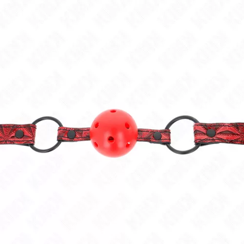 KINK - állítható 4,5 cm gumi golyó gag, 42-60 cm