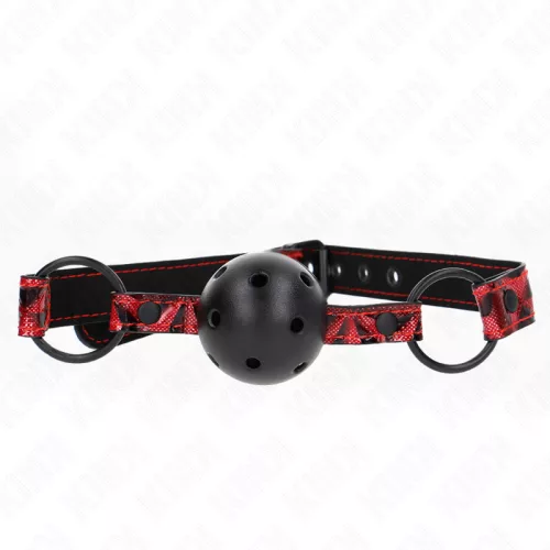 KINK – Gyémántmintás 4,5 cm-es ball gag állítható 42-60 cm