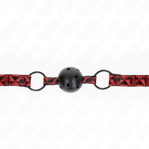 KINK – Gyémántmintás 4,5 cm-es ball gag állítható 42-60 cm