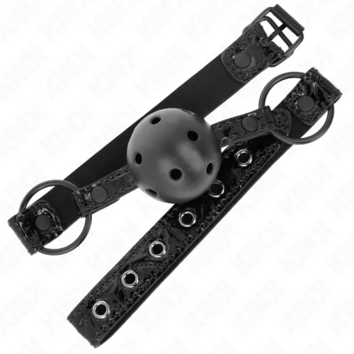 KINK - állítható gyöngyös fétis gátlószíj 42-60 cm-ig