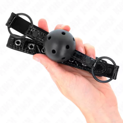 KINK - állítható gyöngyös fétis gátlószíj 42-60 cm-ig