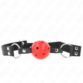   KINK – légáteresztő 4 cm gumi labda, állítható pánttal
