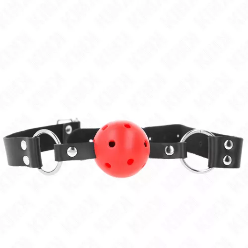KINK – légáteresztő 4 cm gumi labda, állítható pánttal