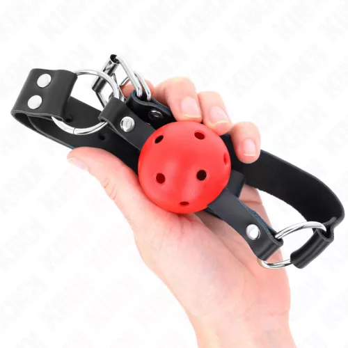 KINK – légáteresztő 4 cm gumi labda, állítható pánttal