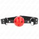 KINK - BREATHABLE BALL 4 CM GAG KETTŐS RIVET BŐR 62,5 x 2,5 CM állítható 42-58 CM