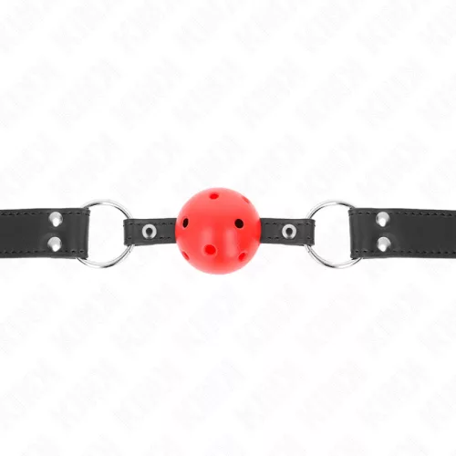 KINK - lélegző, dupla szegecseléses bőr gátló 42-58 cm-ig
