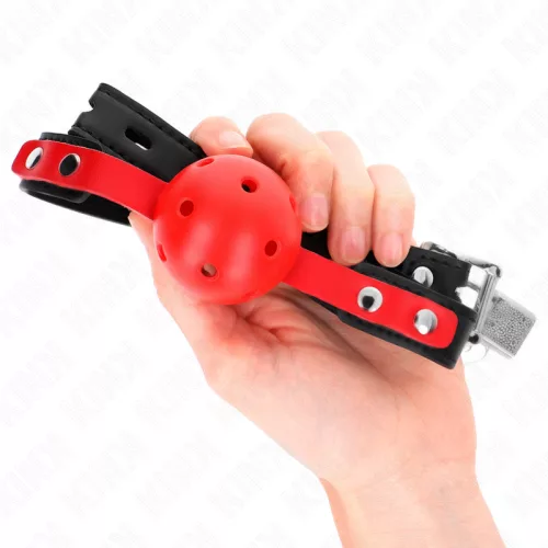KINK – állítható fekete gag 4 cm-es golyóval