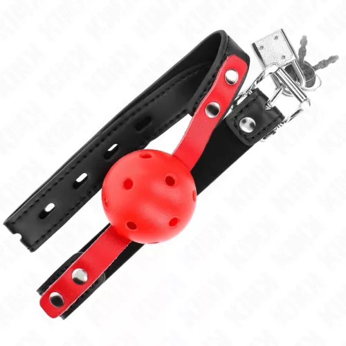 KINK – állítható fekete gag 4 cm-es golyóval