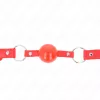 KINK - 4 cm TPE golyós szájpecek piros zárral