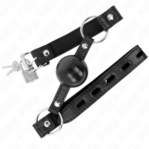 KINK – 4 cm fekete TPE golyó gag 60 x 2 cm
