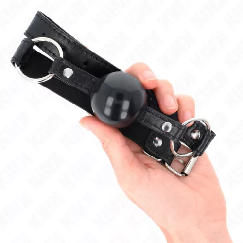 KINK – 4 cm fekete TPE golyó gag 60 x 2 cm