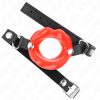 KINK - 8 cm-es gátló szájpecek állítható piros hevederrel