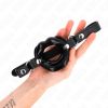KINK - 8 cm bőrszíjas gag, állítható 39-58 cm között