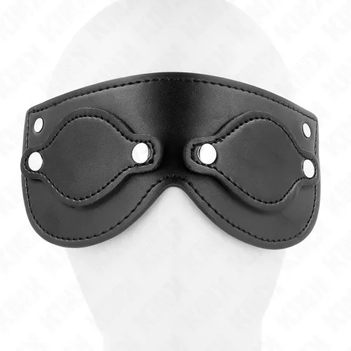 KINK - bőrhatású maszk lecipzározható szemfedőkkel