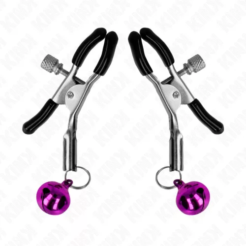 KINK - lila csipeszes mellbimbó izgató 6 cm