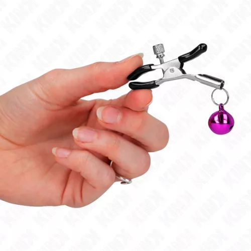 KINK - lila csipeszes mellbimbó izgató 6 cm