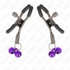 KINK - dupla harang alakú mellbimbó csipesz, 6 cm, lila