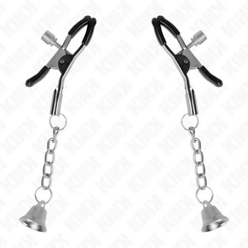 KINK - ezüst harang fülcsipesz (6 cm) - prémium érzéki kiegészítő