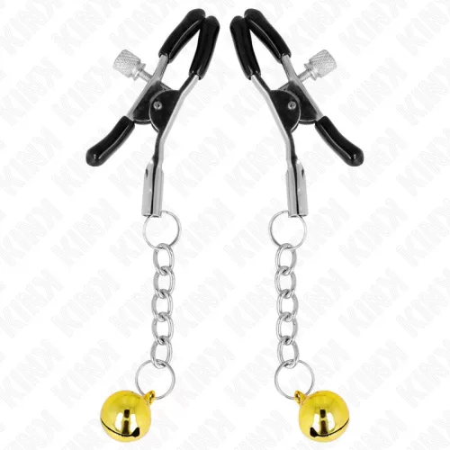 KINK Gold Jingle Bell – ékszer mellbimbó csipesz 6 cm